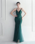Evelyn Gauze Sequin Gown