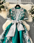 Jaquared Bow Dress