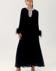 Heather Pleated Luxe Maxi Dress