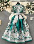 Jaquared Bow Dress