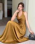 Freya Satin Halter Dress