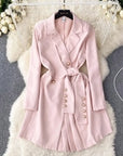 Front Knot Coat Dress