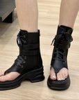 Pensy Mesh Gladiator Platforms