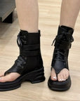 Pensy Mesh Gladiator Platforms