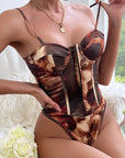 Printed Corset Leotard