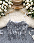 Quincy Sequin Spaghetti Top
