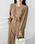 Wide Leg Formal Pant Coord Set