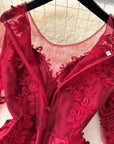 Sindrella Maroon Lace Dress-SL