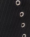 Sandro Black Sleeveless knit dress with button details with Slip dress for lining