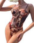 Printed Corset Leotard