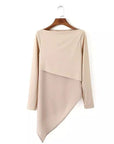 Nude Full Sleeves Layered Top
