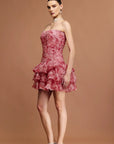 Marylene Floral 3D Folds Mini Dress