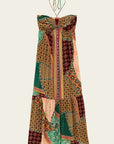 VERV Multicolor Boho Halter Maxi Dress