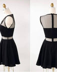 VERV Stone Studded Black Skater Dress