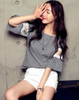 VERV Flouncy Sleeve Chequered Top