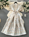 Jaquared Bow Dress