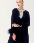 Heather Pleated Luxe Maxi Dress