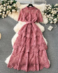 Eyelet Belted Dress