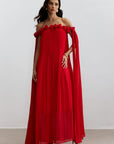 Chiffon sexy long dress rose stereoscopic maxi dress