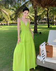 Green Backless Dress