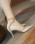 Amelia Rivet Embellished Sandals