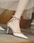 Amelia Rivet Embellished Sandals