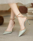 Amelia Rivet Embellished Sandals