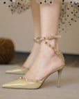 Amelia Rivet Embellished Sandals