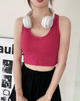 Eva Built-In Bra Top with Criss Cross Back
