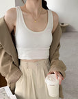 Eva Built-In Bra Top with Criss Cross Back
