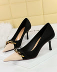Azure Two Tone Kitten Heels