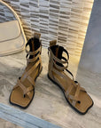 VERV Sloane Khaki Strappy Gladiators