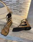 VERV Sloane Khaki Strappy Gladiators