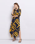 Dakota Printed Long Shirt Dress