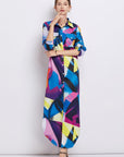 Dakota Printed Long Shirt Dress