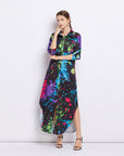 Dakota Printed Long Shirt Dress