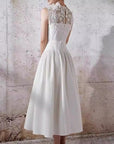 Famella Pleated Lace Slim Dress