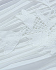 Famella Pleated Lace Slim Dress