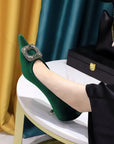 Fiona Buckled Kitten Shoes