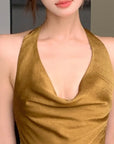 Freya Satin Halter Dress