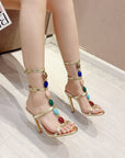 Sanon Stone Embellished Gladiators
