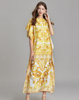 Selah Printed Retro Style Kaftan Dress