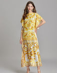 Selah Printed Retro Style Kaftan Dress
