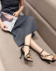 Magnolia Rose Foil Sandals