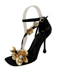 Magnolia Rose Foil Sandals