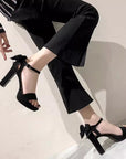 Elena Bowknot High Block Heels