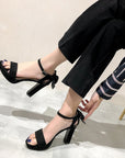 Elena Bowknot High Block Heels