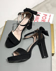 Elena Bowknot High Block Heels