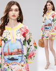 Lola Printed Retro Style Dress