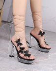 Melanie Antiskid Butterfly Tie Up Sandals
